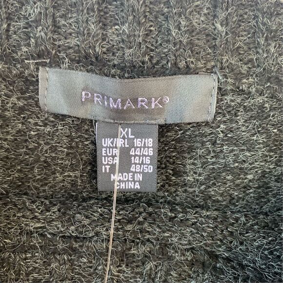 Primark Women's XL Gray Floral Embroidered Pullover Sweater - Picture 4 of 8